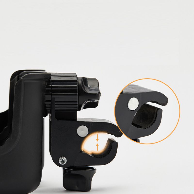 Porte-gobelet pour poussette 2-en-1 avec support organisateur de téléphone porte-gobelet universel pour poussette Noir big image 3