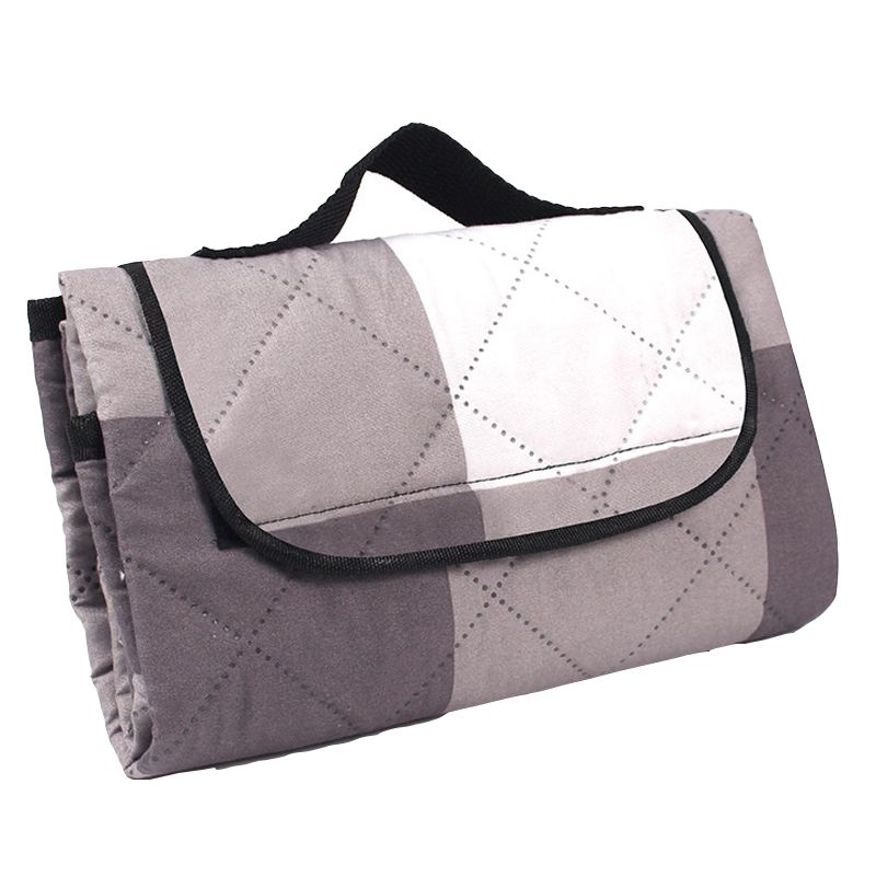 Picnic Blanket Thick Waterproof Foldable Picnic Pad for Camping Hiking Park Garden Travel Outdoor 78.74*78.74inch Grey big image 3