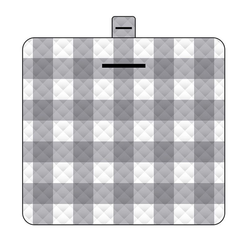 Picnic Blanket Thick Waterproof Foldable Picnic Pad for Camping Hiking Park Garden Travel Outdoor 78.74*78.74inch Grey big image 6