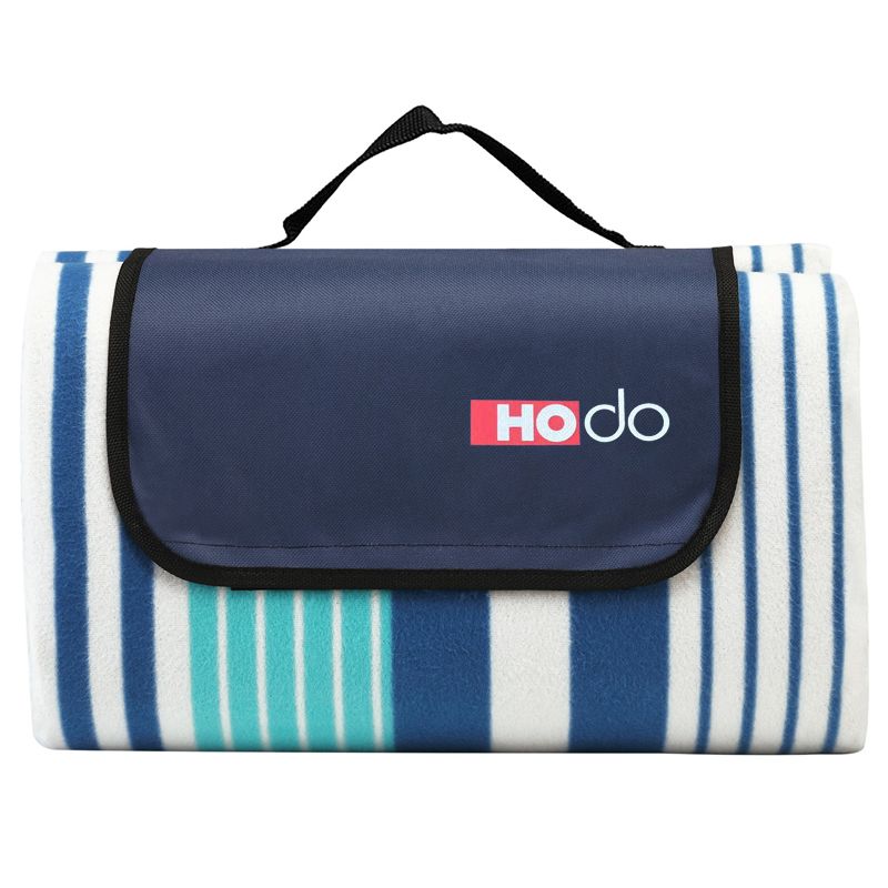 Picnic Blanket Large Capacity Waterproof Foldable Thick Picnic Pad for Camping Hiking Park Garden Travel Outdoor Blue big image 3
