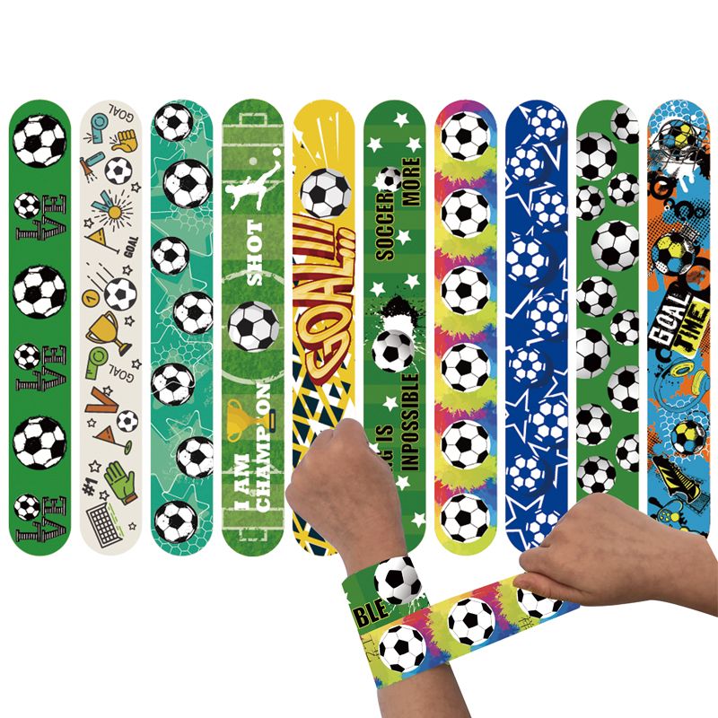 40Pcs Sporting Events Soccer Football Party Supplies Set Soccer Clap Circle Bracelet Football Theme Party Decorations Multi-color big image 3
