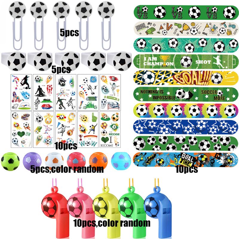40Pcs Sporting Events Soccer Football Party Supplies Set Soccer Clap Circle Bracelet Football Theme Party Decorations Multi-color big image 4