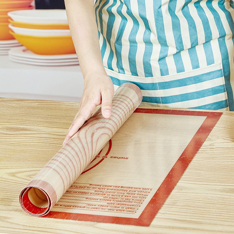 Non-slip Silicone Pastry Mat Non-Stick Thick Baking Mat Kitchen Accessories Color-A big image 5