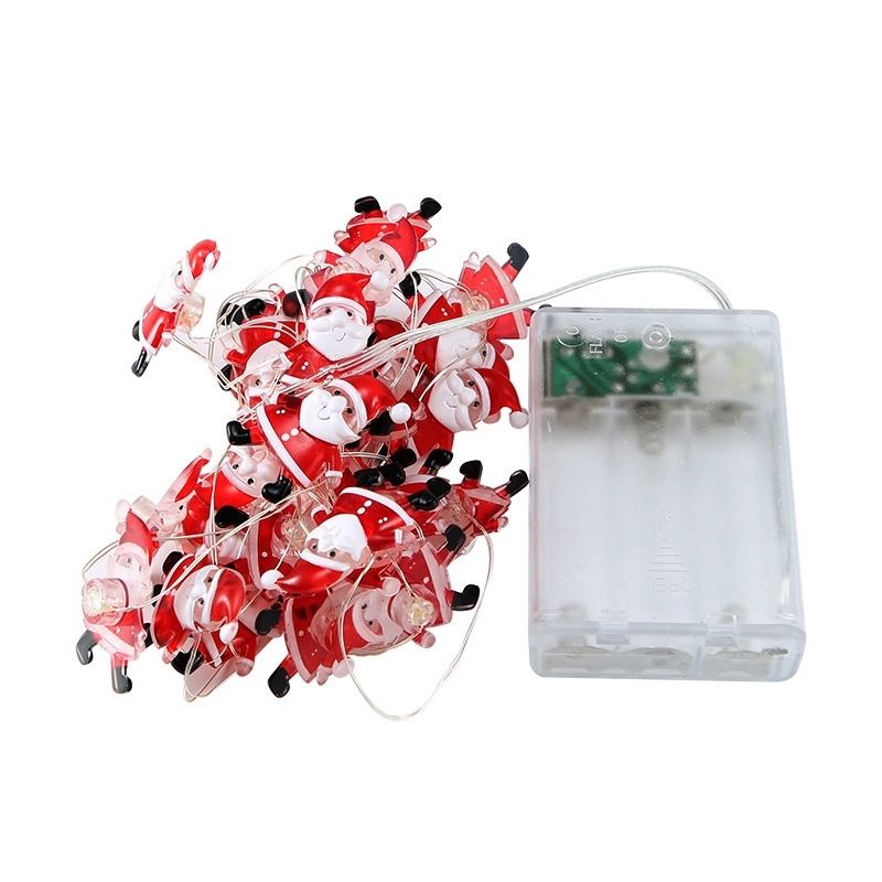 1 peça boneco de neve de natal papai noel luzes de corda de floco de neve 20 led 2m luzes decorativas de natal Multicolorido big image 2
