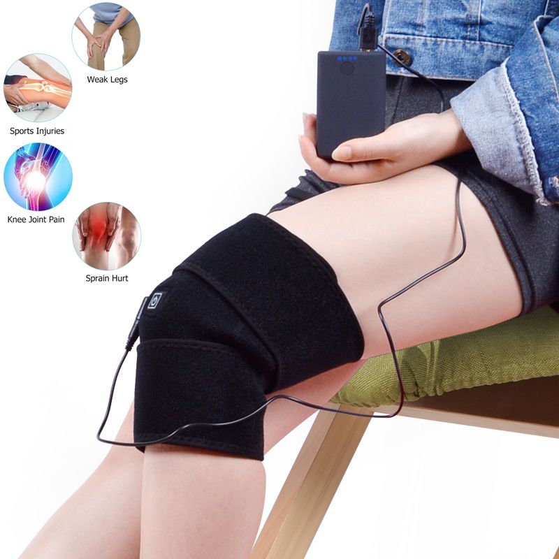 Heating Pad Wrap for Knee Pain Relief Portable Knee Brace Wrap with 3 Heating Setting and USB Charging Color-A big image 2