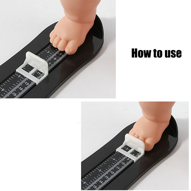جهاز قياس القدم حذاء قياس القدم مسطرة للأطفال الرضع والأطفال الصغار أسود big image 3