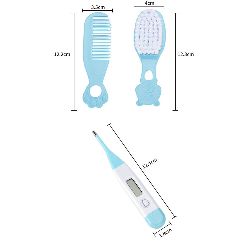 10Pcs Baby Healthcare & Grooming Kit Baby Safety Set Blue big image 4