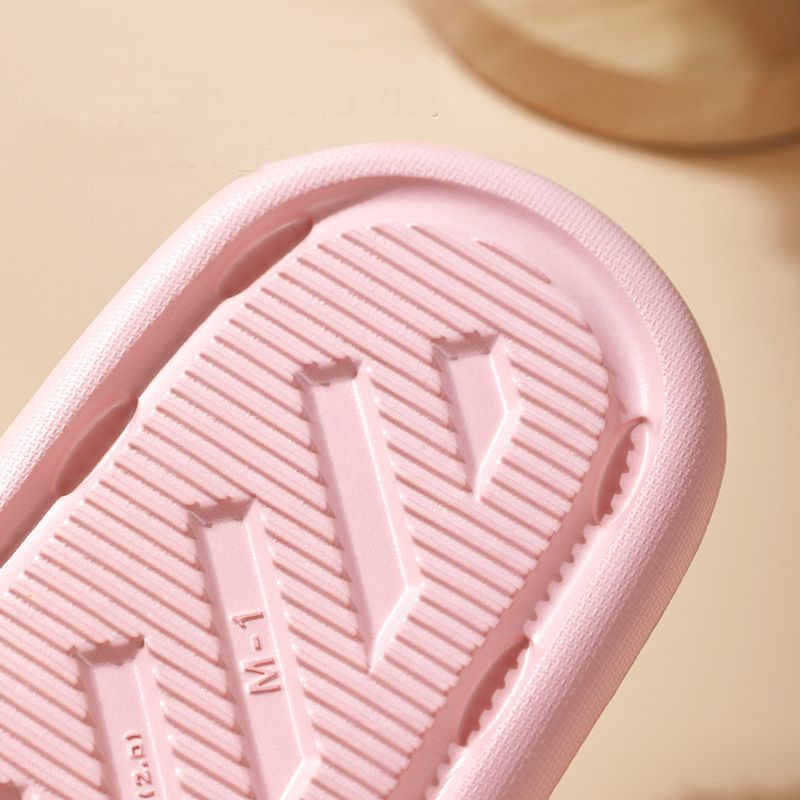 Removable Plush Slippers EVA Waterproof Vamp Detachable Indoor Home Slides Pink