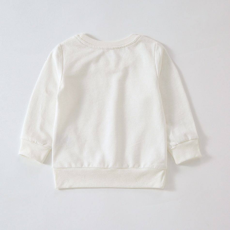 Baby Boy/Girl Solid/Striped Crewneck Long-sleeve Pullover Sweatshirt Beige