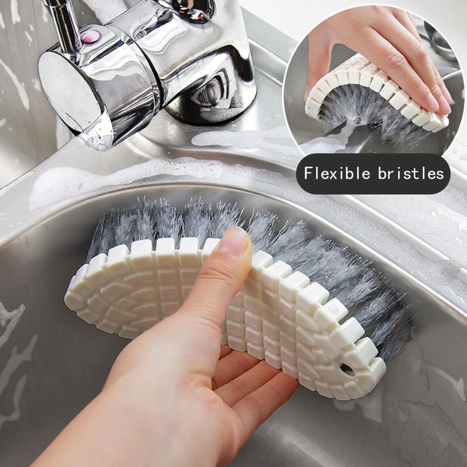 360 Degree Flexible Pool Cleaning Brush Multifunctional Flexible Laundry Brush Floor Cleaning Bathtub Tile Bathroom Brush White big image 2