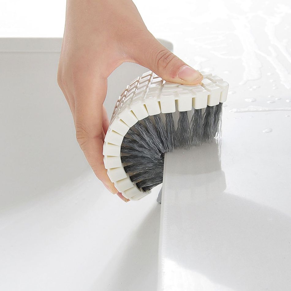 360 gradi piscina flessibile spazzola di pulizia multifunzionale lavanderia al piano spazzola di vasca da bagno di pulizia di spazzola bagno piastrelle flessibile Bianco big image 4