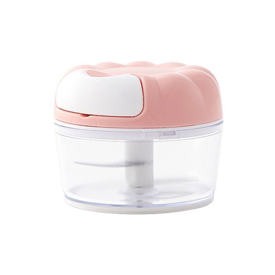 1pc Multifunctional Mini Hand-held Garlic Cutter Kitchen Tools Manual Garlic Masher Garlic Puller Household Garlic Masher Household Multifunctional Hand-held Vegetable Cutter and Garlic Masher Small Meat Mincer Pink