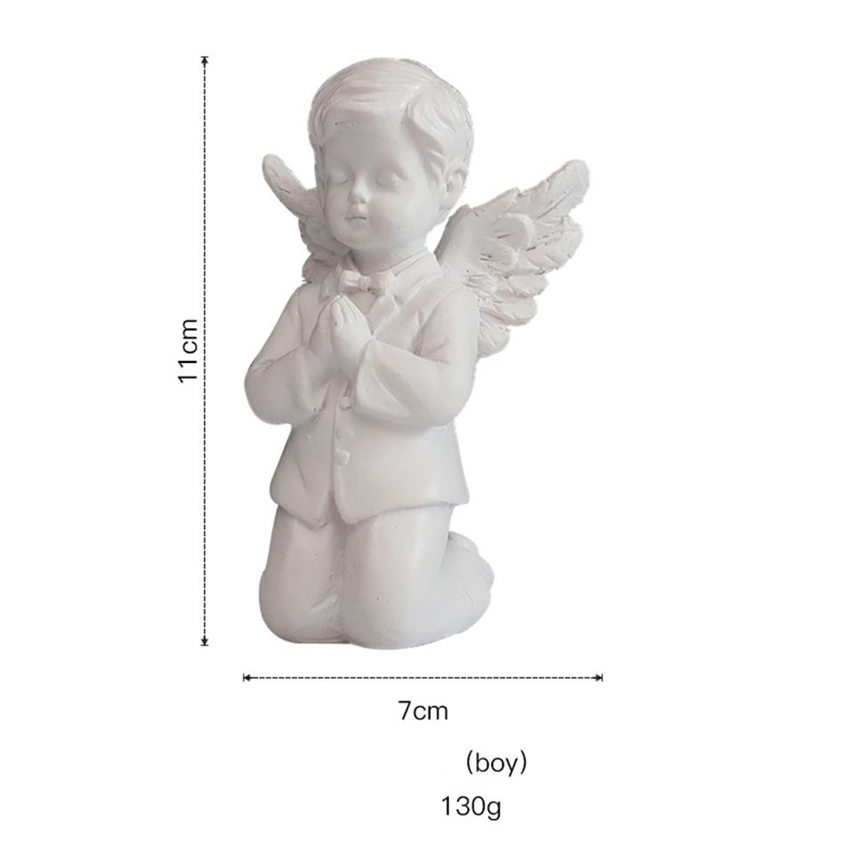 criativo mini cupido anjo resina ornamento jardim pátio casa decoração ornamentos Cor-A