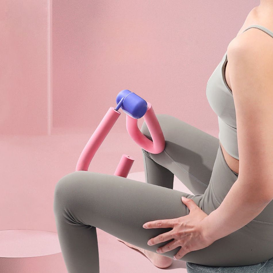 Multifunction Pelvic Floor Muscle Trainer for Correction Leg Arm Back Thigh Postpartum Recovery Pink big image 3