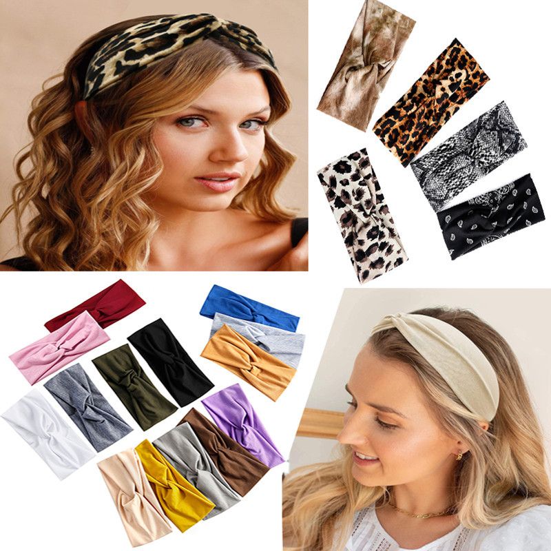Women Multi-Style Casual Sports Headband for Workout, Running, Yoga & More Burgundy big image 4