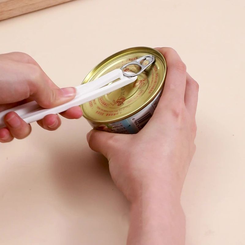 Abridor de lata multifuncional com colher portátil ferramentas de barra de cozinha para uso doméstico acessórios abridor de frasco Branco big image 5