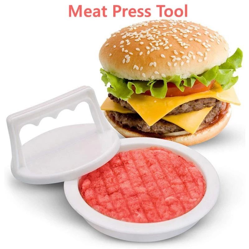 Burger Press Tool Hamburger Press Patty Maker Mold Stuffed Burger Mold Kitchen Tool BBQ Grilling Accessories White big image 2