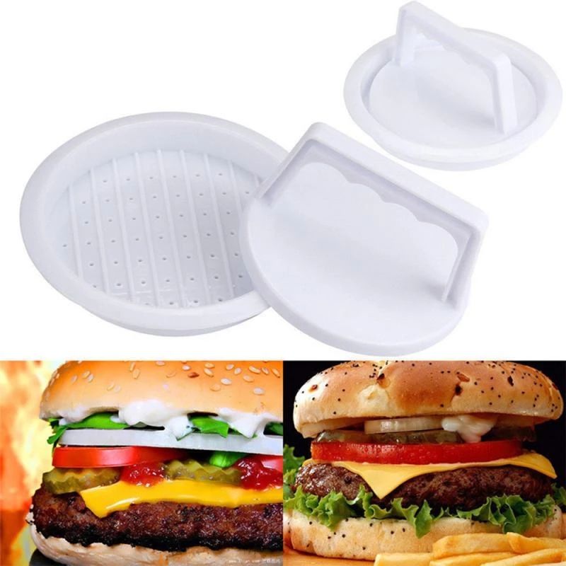 Ferramenta de prensa de hambúrguer, prensa de hambúrguer, molde de hambúrguer recheado, ferramenta de cozinha, acessórios para grelhar para churrasco Branco big image 6