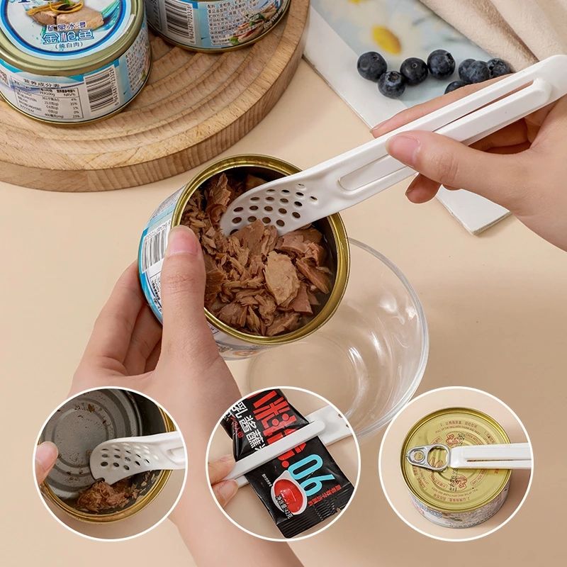 Multifunction Can Opener with Portable Spoon Household Kitchen Bar Tools Accessories Jar Opener White big image 7