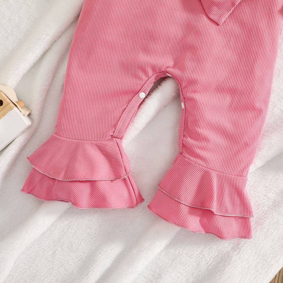 2PCS مضلع الصلبة الحمراء مضيئة الأكمام طفل bowknot حللا مجموعة زهري big image 7