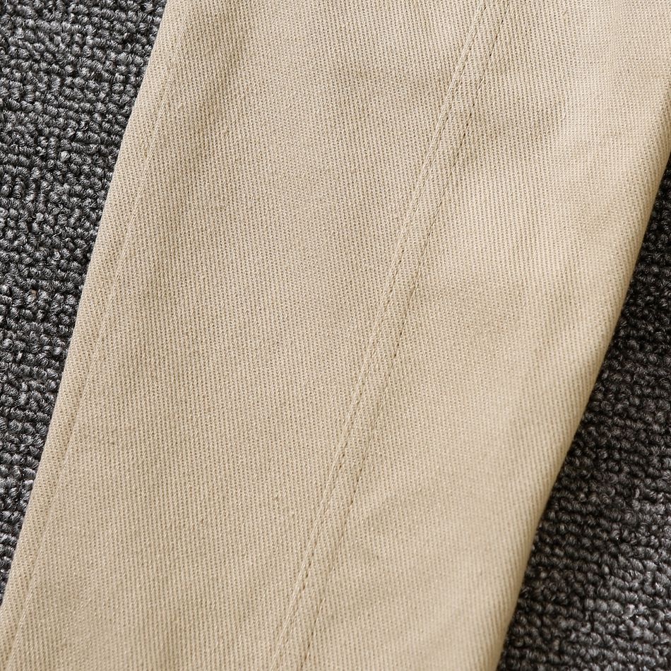 Calças de damasco com design de bolso com cinto na moda menino criança Cor de Damasco big image 6