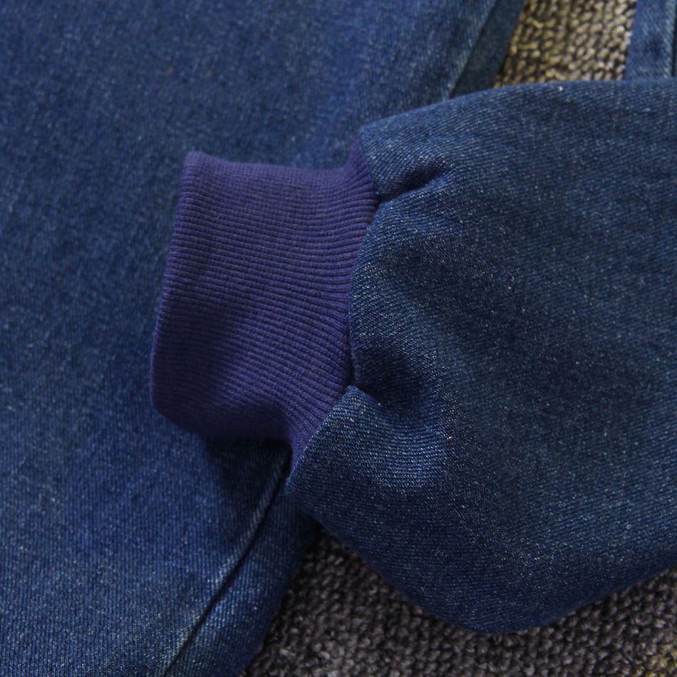 Kid Boy Pocket Design Elasticized Denim Jeans Light Blue big image 5