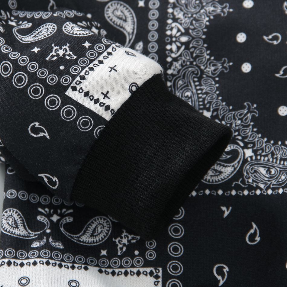 2pcs Toddler Boy Boho Allover Print Sweatshirt and Elasticized Pants Set MultiColour big image 3