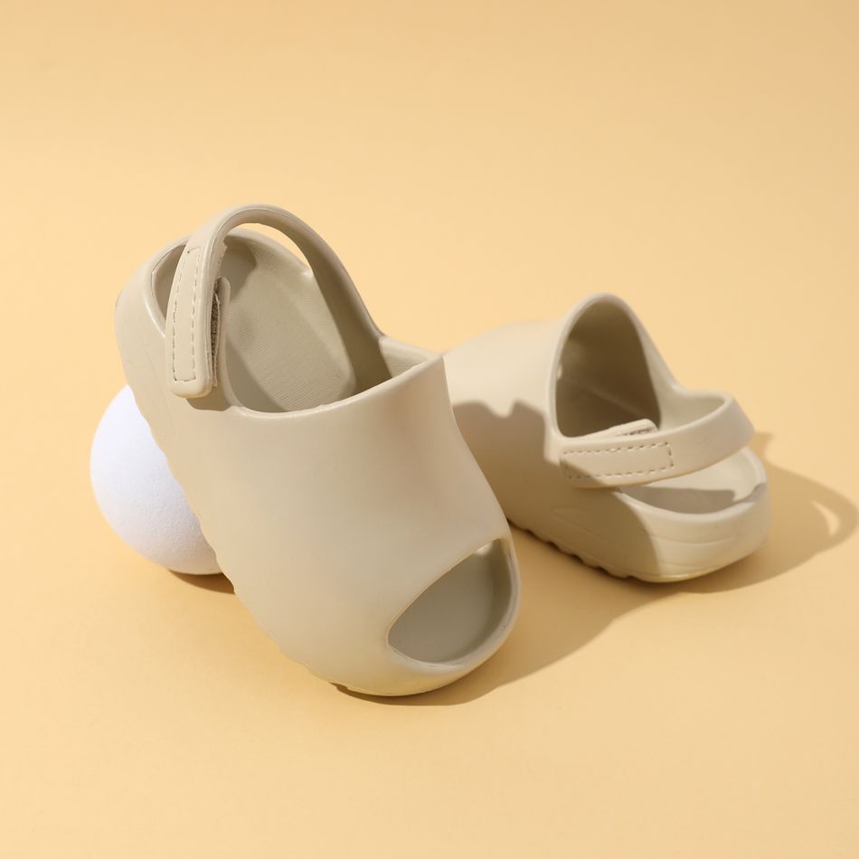 Toddler Open Toe Lightweight Non-slip Vented Clogs Beige big image 5