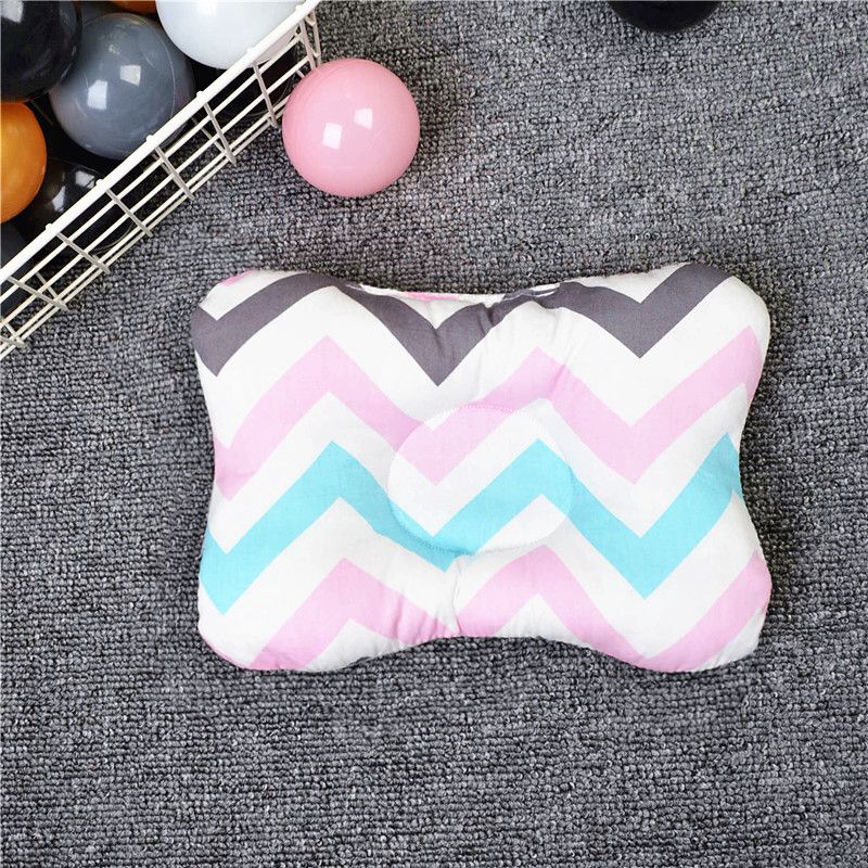 100% Cotton Baby Head Shaping Pillow, Baby Pillow for Prevent Flat Head, Baby Pillow for Newborn Breathable 3D Air Mesh Multi-color