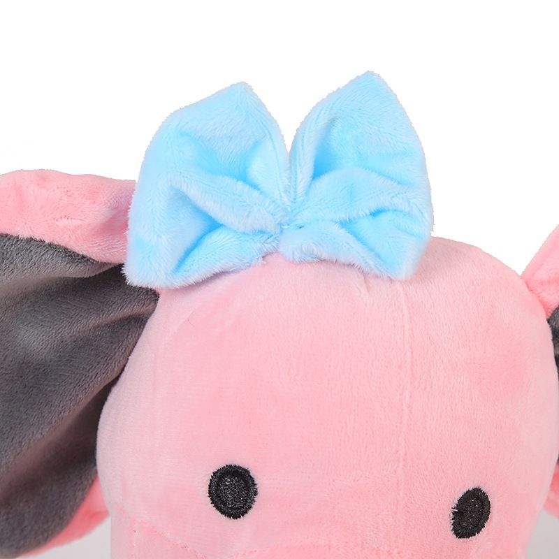 Bedtime Comfortable Sleeping Elephant Plush Toy Long Nose Plush Baby Elephant Doll for Bedding Pink big image 4
