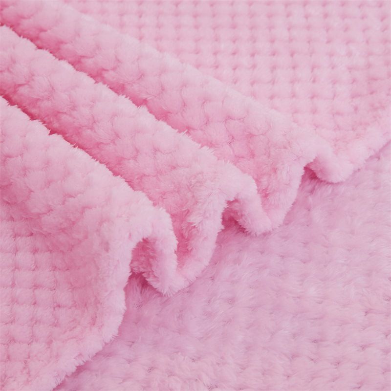 Pineapple Lattice Fleece Blankets Home Kids Soft Warm Thick Plush Blanket Receiving Blanket Office Nap Blanket White big image 4