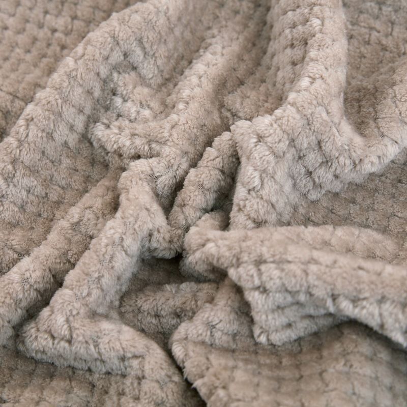 Cobertores de lã de treliça de abacaxi para casa, crianças, cobertor de pelúcia grosso e quente, cobertor de recepção, cobertor de cochilo de escritório Branco big image 7