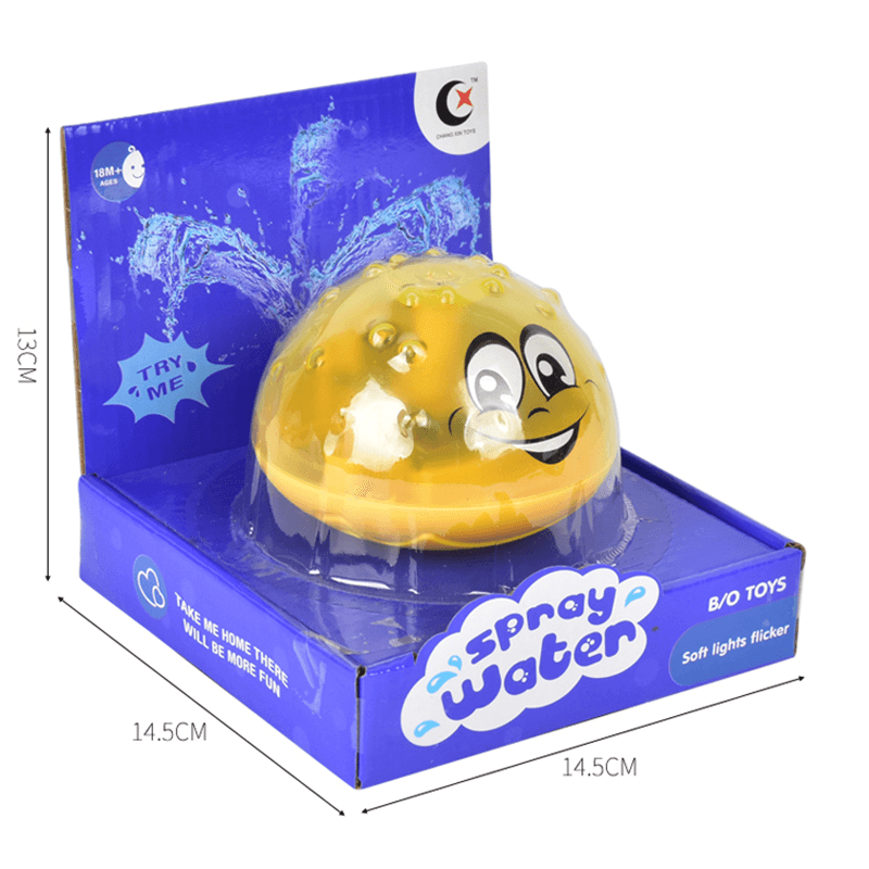 baby bath toys mini squirt spray water toy led light up automatic induction sprinkler toys for baby طفل طفل طفل حوض الاستحمام دش بركة اللعب أصفر شاحب big image 6
