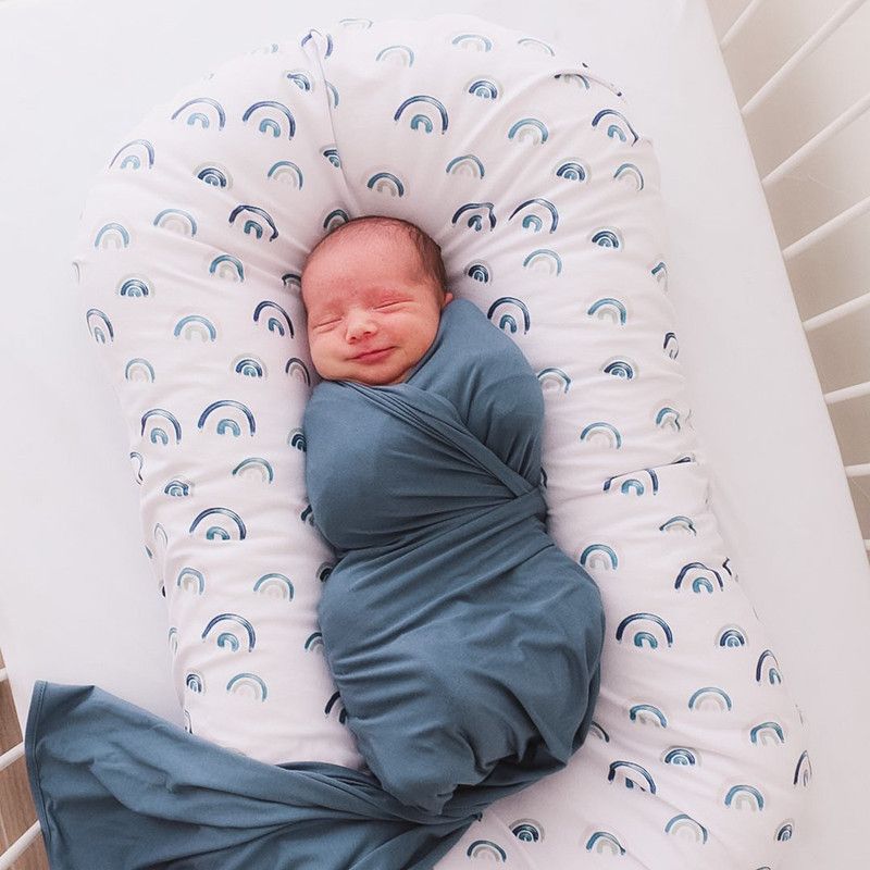 Capa removível para cama biônica de bebê capa removível e lavável espreguiçadeira de bebê capa de ninho de bebê sem zíper Branco big image 5