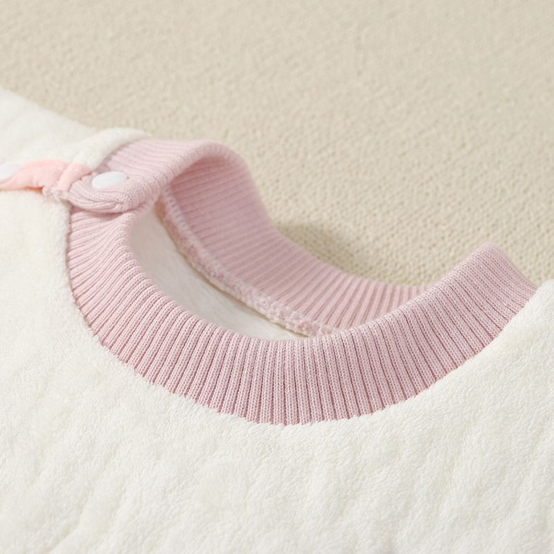 Baby Bib Cute Cartoon Dual Ears Design Waterproof Drool Teething Saliva Towel Face Washing Towel White big image 4
