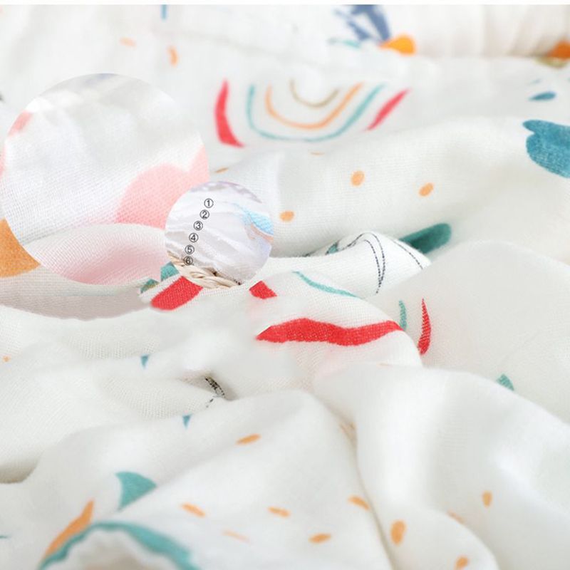 Confezione da 2 asciugamani per neonati in cotone 100% ad alta densità Asciugamano per il viso assorbente morbido a 6 strati per bambini Colore-A big image 6