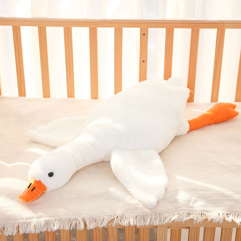 Big White Goose Plush Toy Super Soft Stuffed Toy Hugging Pillow Cushion Animal Plushie Doll White big image 2