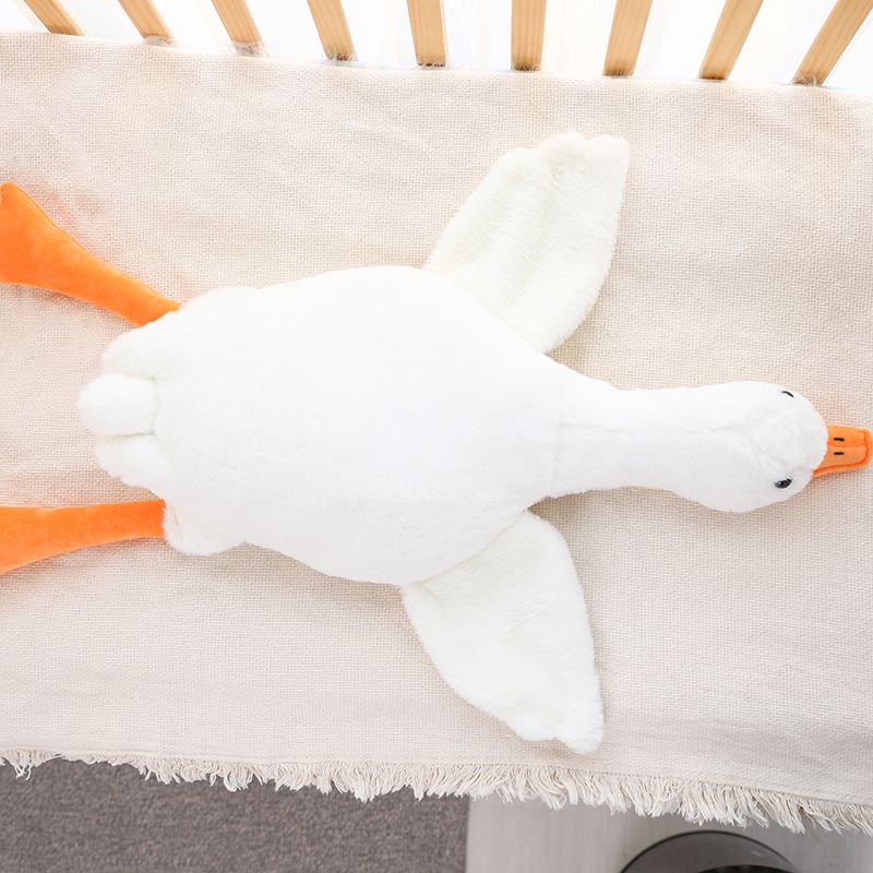 Big White Goose Plush Toy Super Soft Stuffed Toy Hugging Pillow Cushion Animal Plushie Doll White big image 4