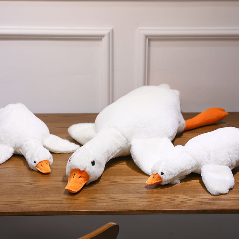 Big White Goose Plush Toy Super Soft Stuffed Toy Hugging Pillow Cushion Animal Plushie Doll White big image 5