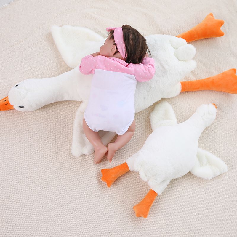 Big White Goose Plush Toy Super Soft Stuffed Toy Hugging Pillow Cushion Animal Plushie Doll White big image 6