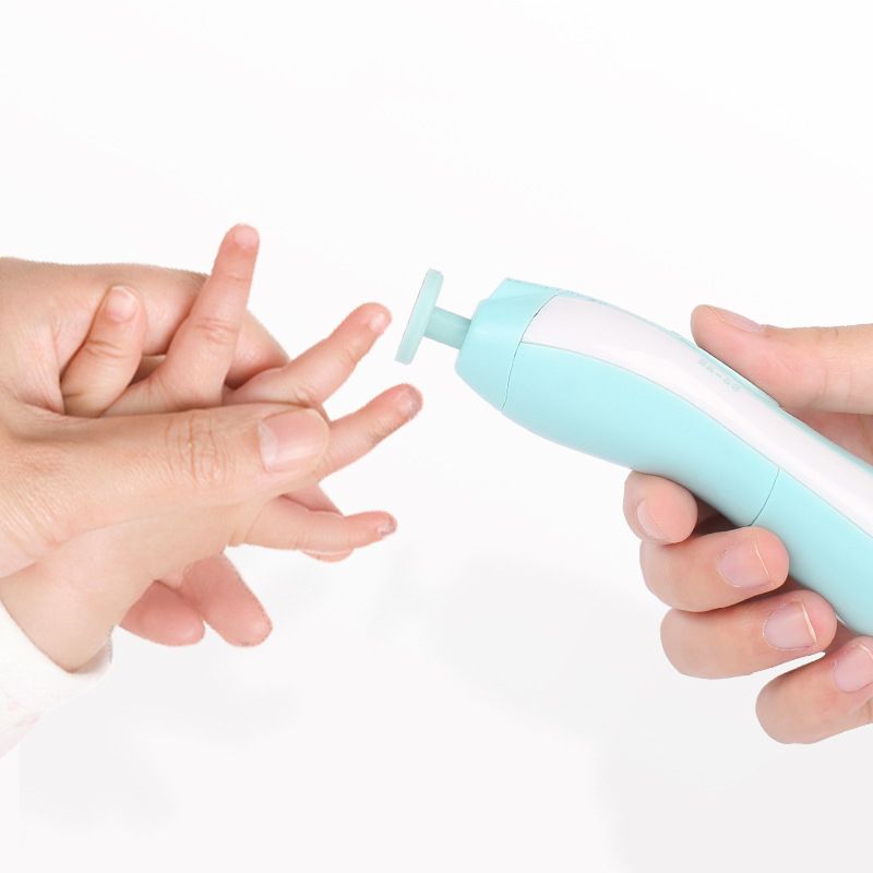 Cortadores de unhas para bebês, aparador de unhas elétrico para recém-nascidos, kit de lixa de unhas, aparar e polir Azul big image 4