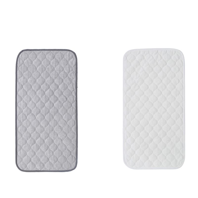 Baby Changing Mat Washable Reusable Waterproof Changing Pad Liners Portable Diaper Changer Mat for Home Travel Outdoor White big image 1