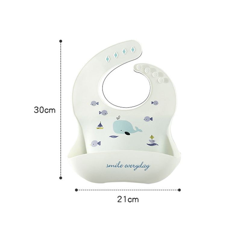 Babetes de bebê de silicone com bolso coletor de comida babador ajustável à prova d'água para 6 meses - 4 anos de idade Rosa big image 7