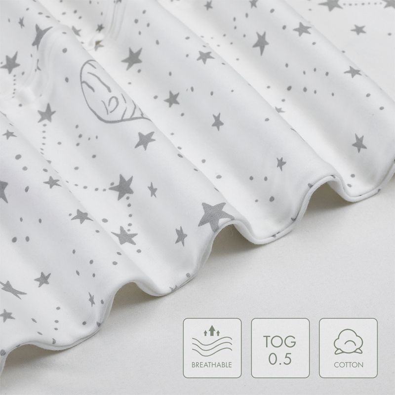 Bamboo Cotton Baby Wearable Sleeveless Zipper Sleeping Bag Constellation Pattern Anti-fright and Anti-kick Blue