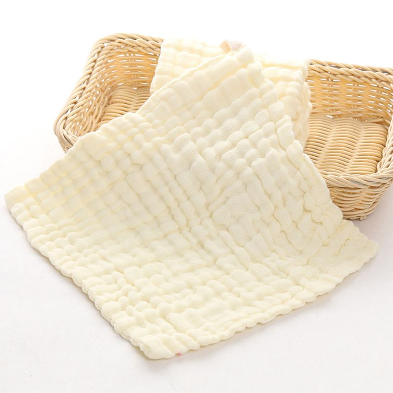 5-pack 100% Cotton Baby Muslin Washcloths Set 6 Layer Absorbent Soft Newborn Baby Face Towel Multi-color big image 10