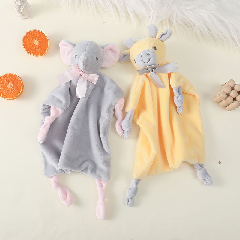 100% Cotton Baby Appease Towel Baby Animal Toys Soft Baby Sleeping Helper Newborn Accessory Pink big image 2