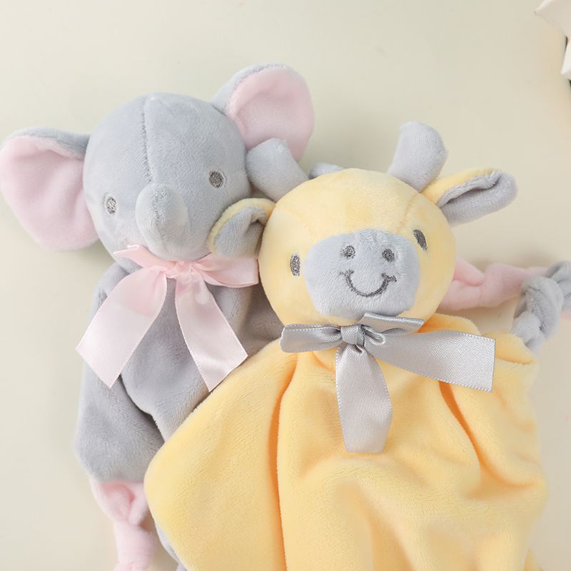 100% Cotton Baby Appease Towel Baby Animal Toys Soft Baby Sleeping Helper Newborn Accessory Pink big image 3