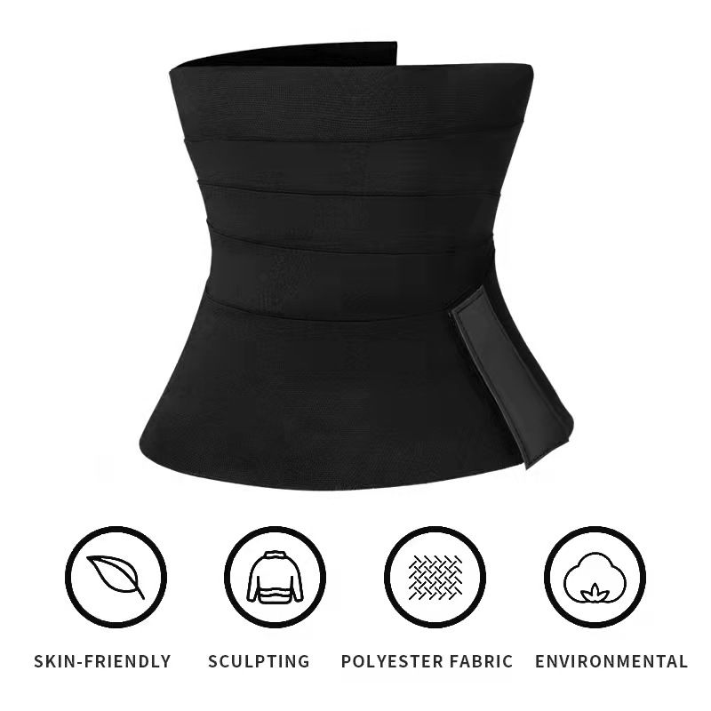 Cinto aparador de cintura feminino shapewear emagrecimento treinador de cintura esporte treino emagrecimento corpo shapewear Preto big image 4