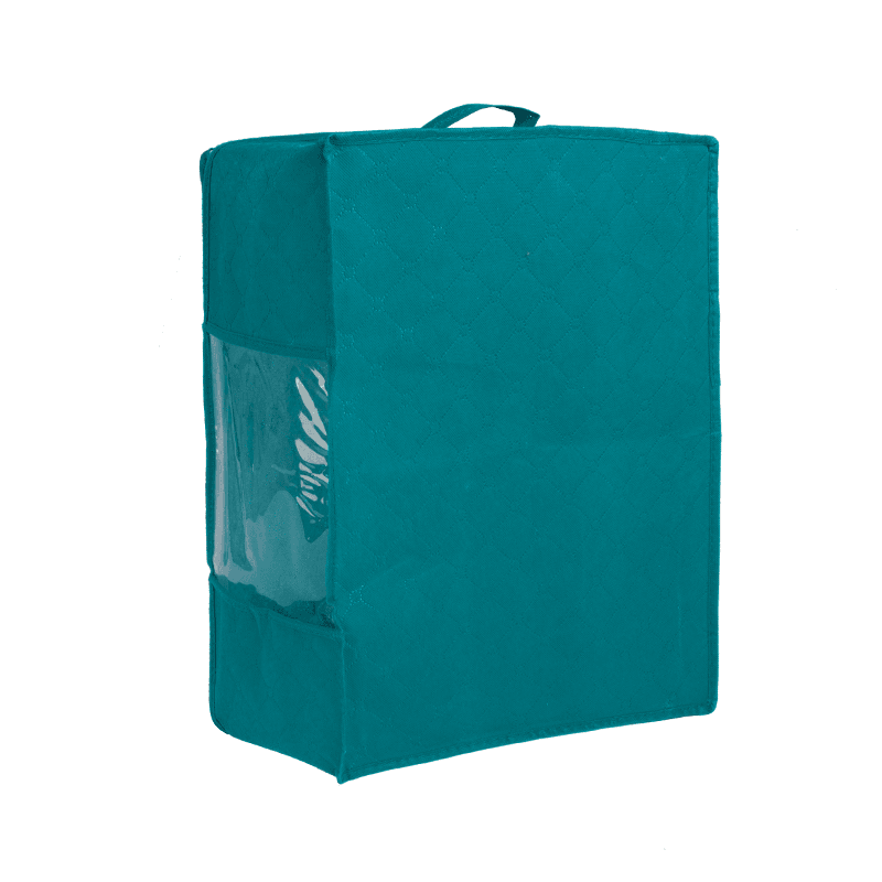1-pack/3-pack Foldable Dustproof Storage Box Non-woven Fabric Washable Storage Box Turquoise big image 5