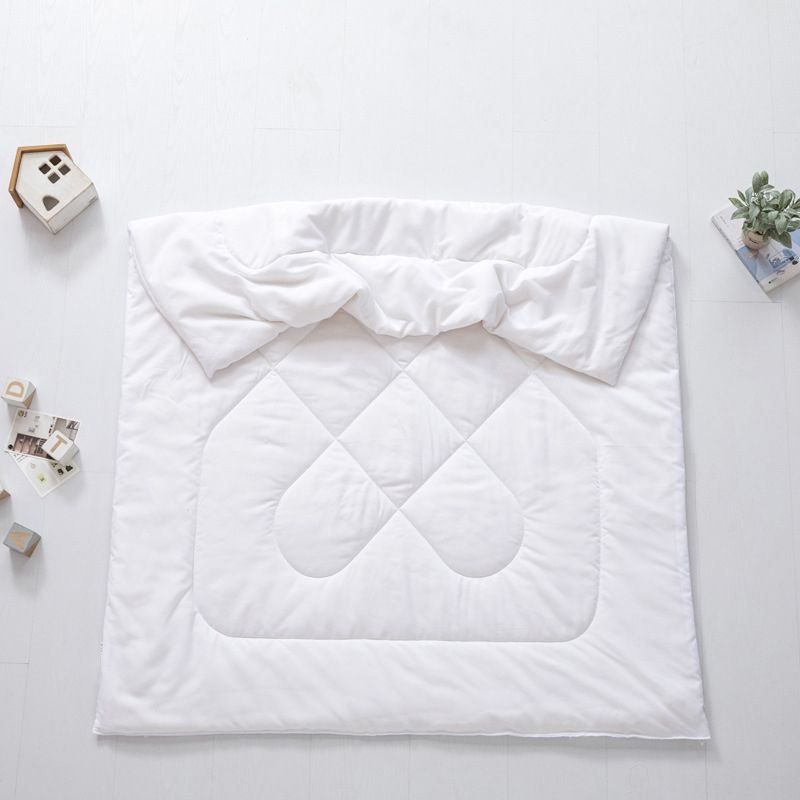 Baby Quilt Soft Comfortable Silk Wadding Quilt Home Bed Quilt Baby Kids Bedding Baby Quilt for All Seasons White